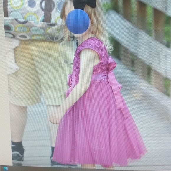 Girl size 5 fuschia special occasion holiday dress - Picture 1 of 5